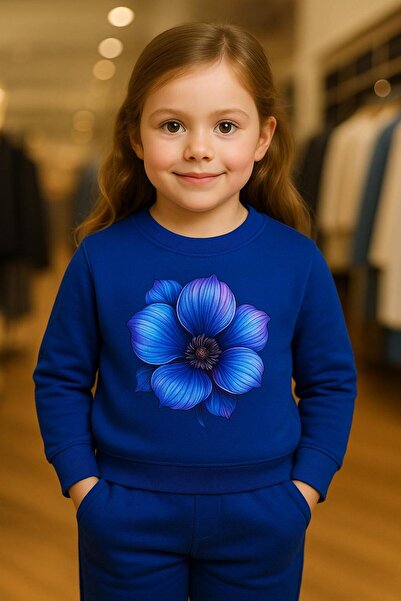 playwear Φούτερ με μοτίβο μπλε λουλουδιών για ΗΛΙΚΙΕΣ 3-4-5-6-7-8-9-10-11-12