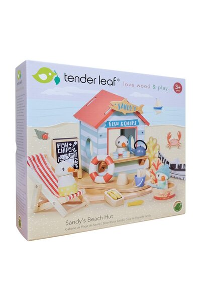 Tender Leaf Toys Coliba de pe plaja a lui Sandy, din lemn premium - Sandy's B...