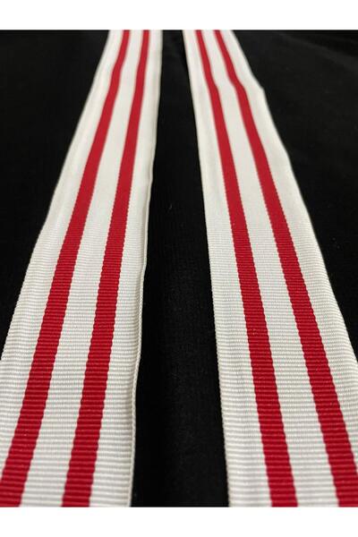 ULUPAMİR Red and White Woven Ribbon