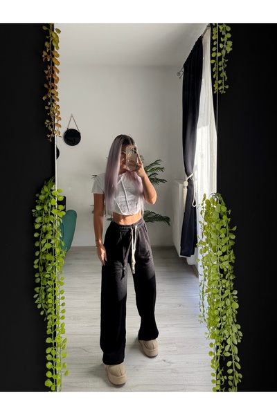 by SLA boutique Pantaloni Dama Largi cu Șnur – Confortabili, Moda Street, 3 C...