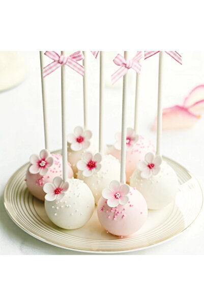 DECORA Set of 25 polypropylene cake sticks, Ø 3.8 x 22.8 cm