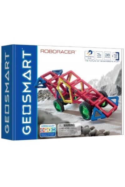 Smart Games Joc magnetic Geo Smart, Roboracer, Masina de curse, 36 piese
