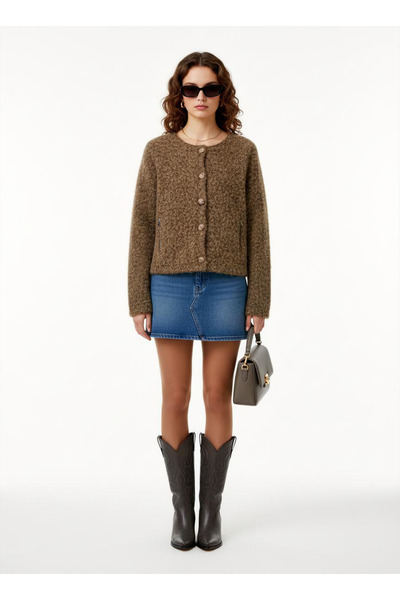 Moda Lippa Women's Brown Bomber Jacket