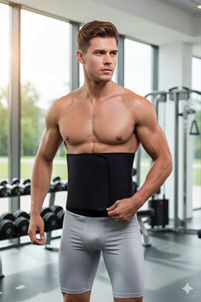 SAUNA SUIT UNISEX Termal Neopren Sporcu Bel Kemeri | Sauna Etkili Yürüyüş Kor...