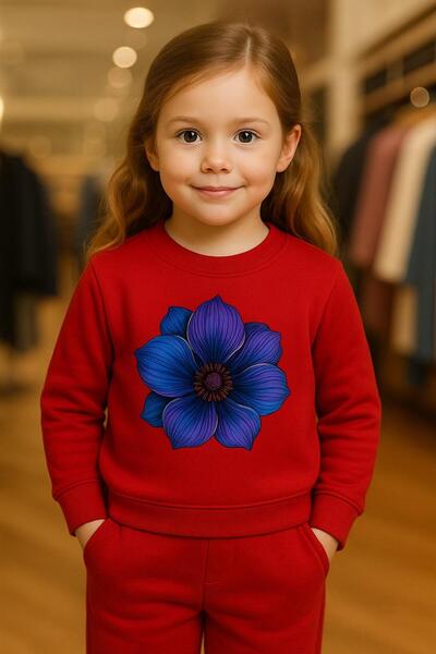 playwear Φούτερ με μοτίβο μπλε λουλουδιών για ΗΛΙΚΙΕΣ 3-4-5-6-7-8-9-10-11-12