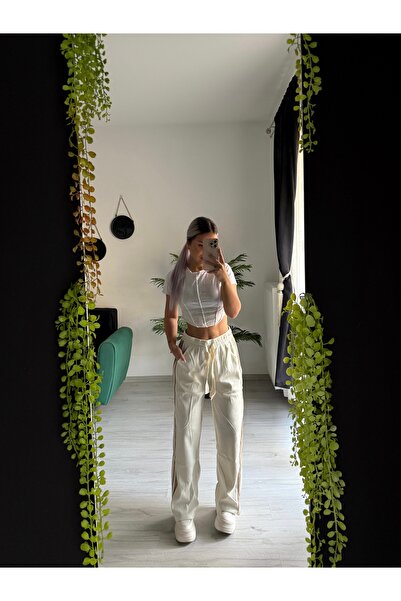 by SLA boutique Wide-leg streetwear pants with side stripes