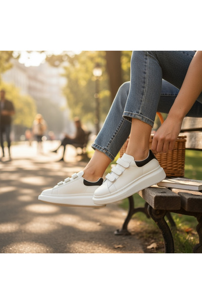 dehaine Sneakers For Women, Casual, Vip, White, 111B, with hedgehogs