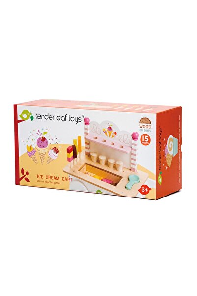 Tender Leaf Toys Caruciorul cu inghetata , din lemn premium - Ice Cream Cart-...