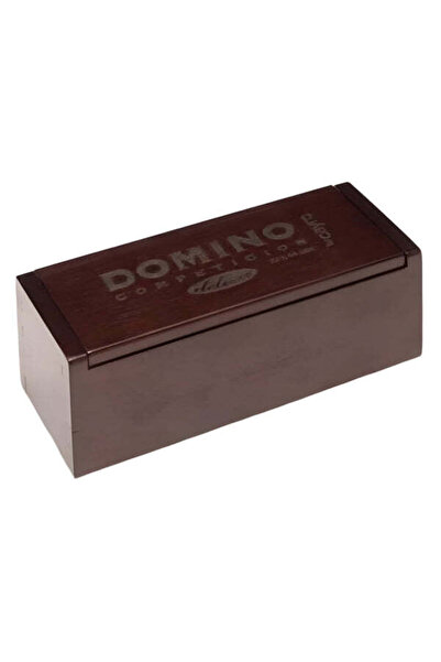 CAYRO Joc Domino Clasic Premium, in caseta lemn, 28 piese cu insertie de metal,