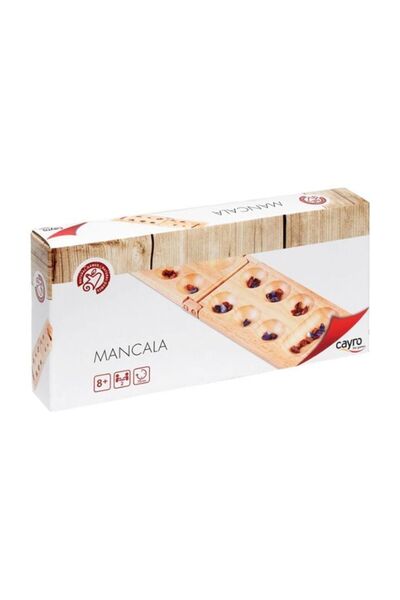 CAYRO Joc de strategie Mancala Cayro, tabla din lemn, 48 pietre naturale