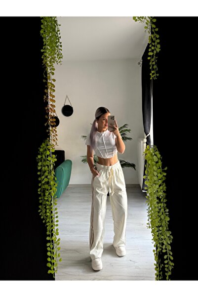 by SLA boutique Wide-leg streetwear pants with side stripes