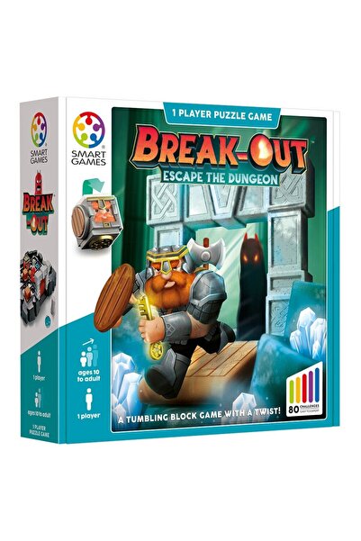 Smart Games - Break-out, joc de logica cu 80 de provocari, 10+ ani, editie lb...