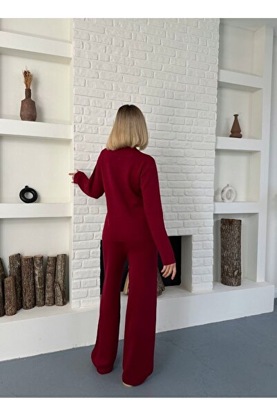 Nivora Style Sun Button Knitwear Top and Bottom Set New Season Trend Sweater Pants Two-Piece Combination