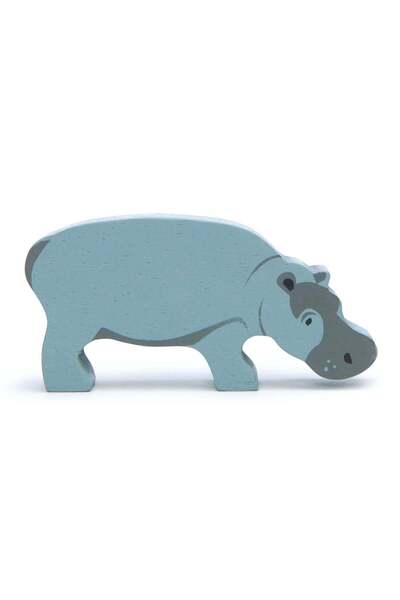 Tender Leaf Toys Figurina Hipopotam, din lemn premium - Hippopotamus -