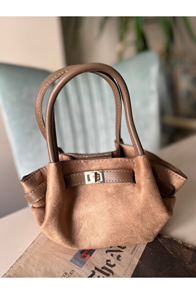 ZEYZEYBUTİK VİOLET SÜET TABA MİNİ ÇANTA