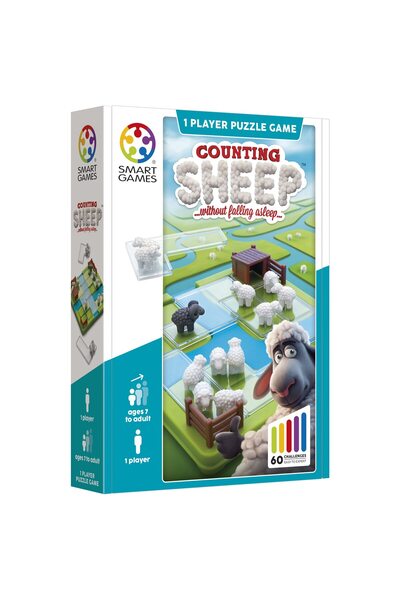 Smart Games - Counting Sheep, joc de logica cu 60 de provocari, 7+ ani, editi...
