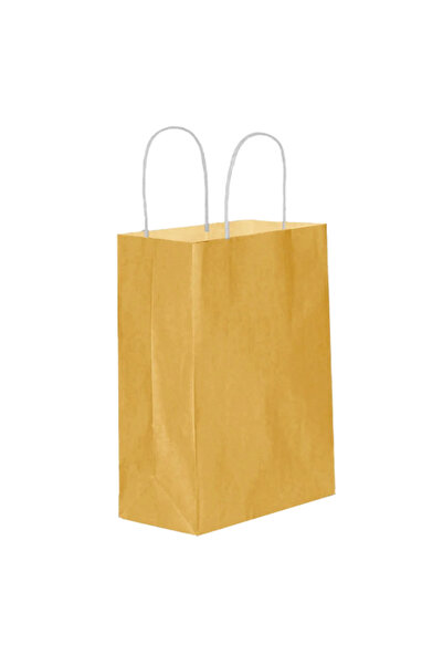 Ta-Fu Global حقيبة كرتون ملونة 18×8×24 سم، الأولى من نوعها 25 قطعة ذهبية اللون عالية الجودة