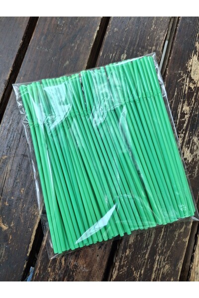 Emtory Home 50 Adet Yeşil Körüklü Pipet - Doğum Günü Malzemesi - Parti Malzemesi