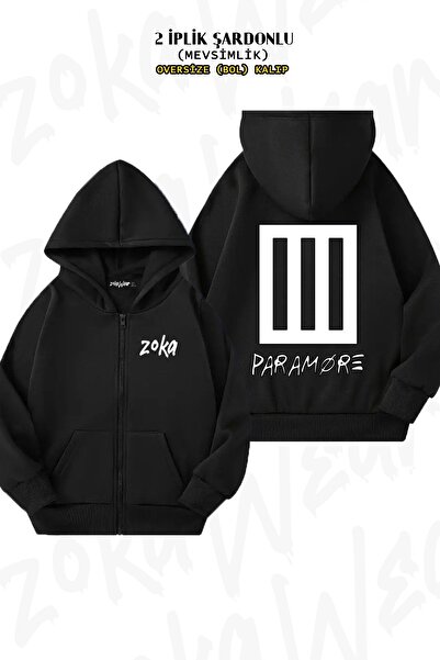 ZOKAWEAR Unisex Paramore Rock Metal Band με τύπωμα oversized Ζακέτα με κουκούλα με φερμουάρ με τύπωμα