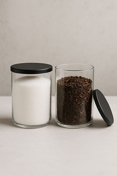 Buğra Home 2-Piece Smoked Color Multi-Purpose 1.5 Liter Storage Container