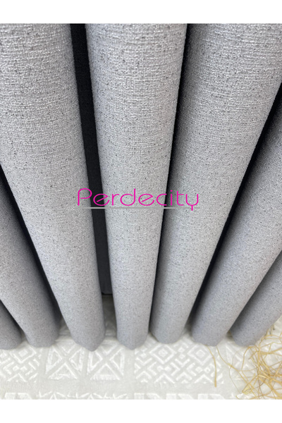 PERDECITY Bohemian Style Linen Gizia Gray Background Curtain (Single Panel) Does Not Need Ironing, Heavy Weight, Suitable for Any Room.