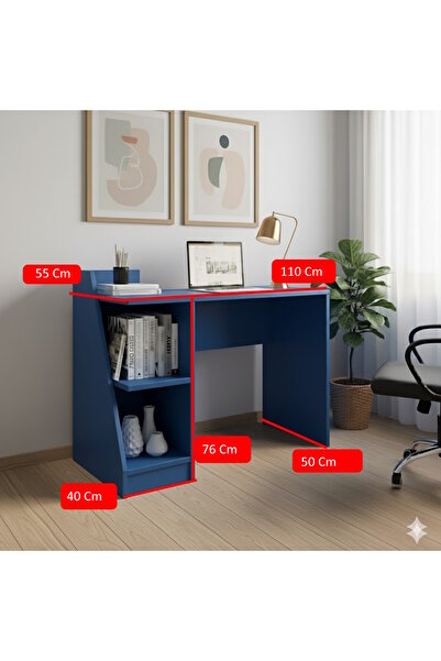 MukoToys 3I Atlas Çalışma Masası Mavi Renk 1.Sınıf Mdf