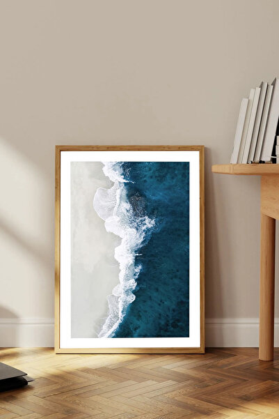 Dekorsiahome Tek Parça Ahşap Çerçeveli Oturma Odası Salon Mutfak Tablosu TK1700