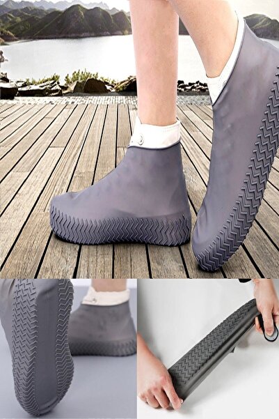 Yu Su Tools Kaymaz Taban Dayanıklı Esnek Yapı Tekrar Giyilebilir Uzun Ömür Su Geçirmez 40-46 Ayakkabı Yağmurluk