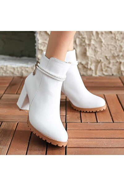 VİP SMR MODA Γυναικείες μπότες Άνετες για καθημερινή χρήση Αδιάβροχες μπότες με φερμουάρ και λεπτομέρεια αξεσουάρ στο πλάι