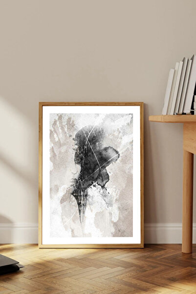 Dekorsiahome Tek Parça Ahşap Çerçeveli Oturma Odası Salon Mutfak Tablosu TK1729