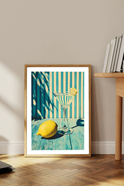 Dekorsiahome Tek Parça Ahşap Çerçeveli Oturma Odası Salon Mutfak Tablosu TK1785