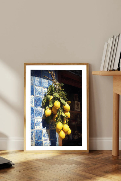 Dekorsiahome Tek Parça Ahşap Çerçeveli Oturma Odası Salon Mutfak Tablosu TK1786