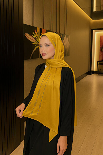 VIEN POLO Jan Jan Model Abiye Şal – Şık ve Zarif Düğmeli Abiye Şal