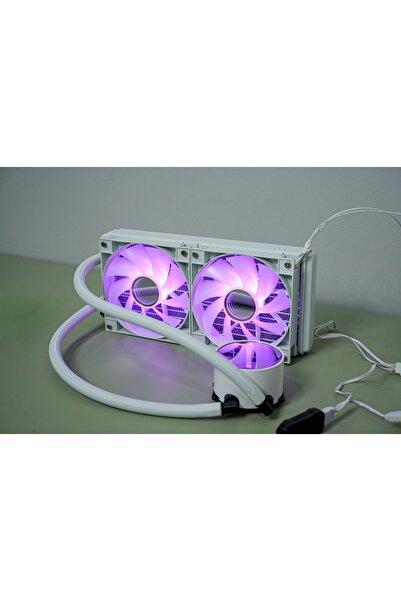GORGONX Euryale 240 Argb White Liquid Cooling - Dual Fan - Mirror Pump - Quiet