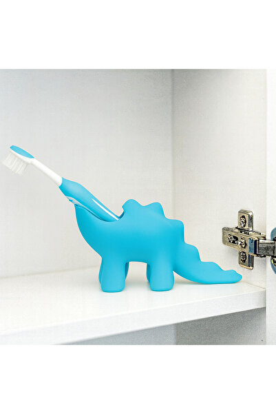 B2 Studio Dinozor Şekilli Çocuk Diş Fırçası Tutucu – Sevimli 3D Baskı Banyo A...