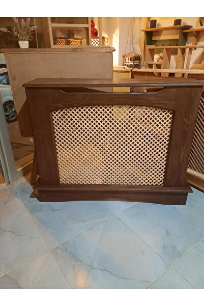 handwood Ahşap Petek Önü Kapama Dresuar Özel Ceviz Rengi Şömine Tasarımlı