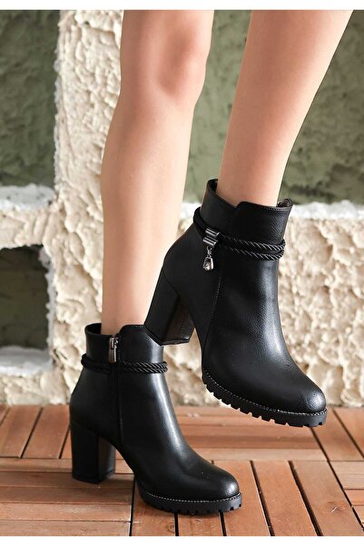 VİP SMR MODA Cizme de damă, confortabile pentru utilizare zilnică, cu detalii accesorii laterale, cu fermoar, cizme impermeabile