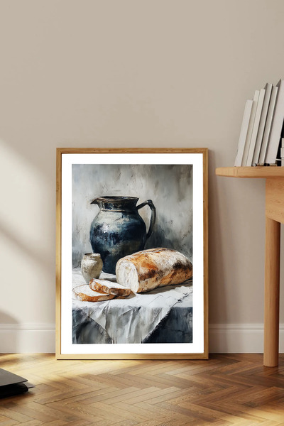 Dekorsiahome Masa dintr-o bucată cu cadru din lemn pentru sufragerie, sufrage...