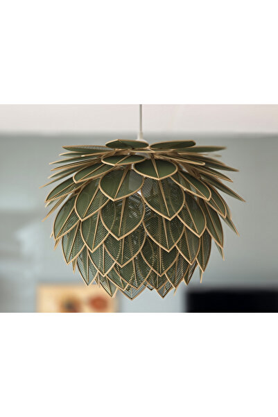 Rekatech Yeşil Lotus Yapraklı Modern Sarkıt Avize – Salon, Oturma Odası ve Çocuk Odası İçin Aydınlatma