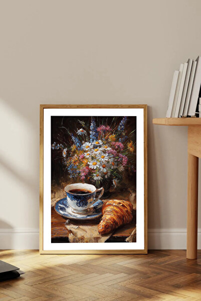 Dekorsiahome Tek Parça Ahşap Çerçeveli Oturma Odası Salon Mutfak Tablosu TK1792