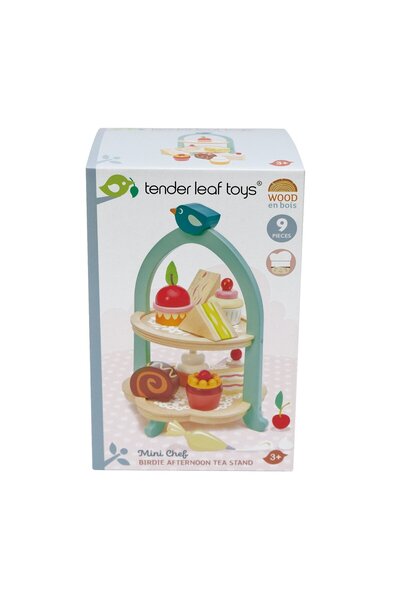 Tender Leaf Toys Stand pentru prajituri, din lemn premium - Mini Chef Birdie ...