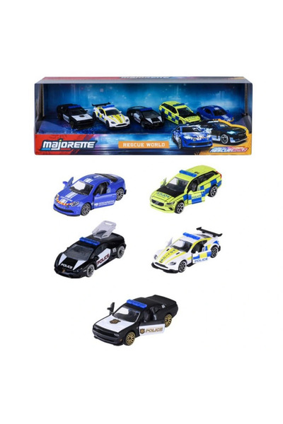 TOYFEST Majorette Rescue World 5-Piece Model Vehicles Gift Set