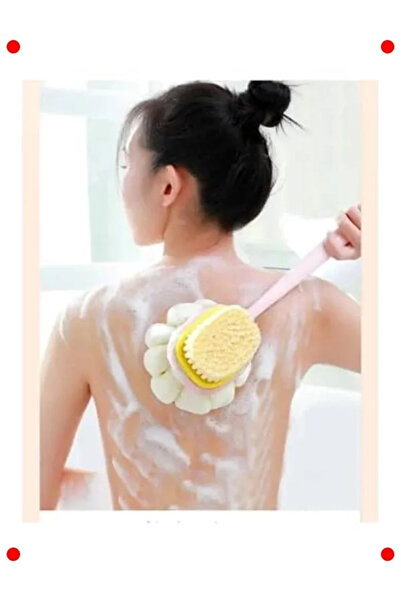 markentegra فرشاة حمام ثنائية الاتجاه بمقبض طويل 2 في 1