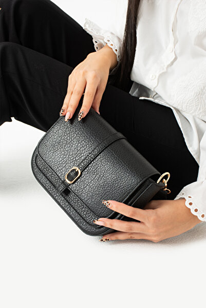 SHAKURA Kadın siyah rengi çapraz omuz ve kol çantası