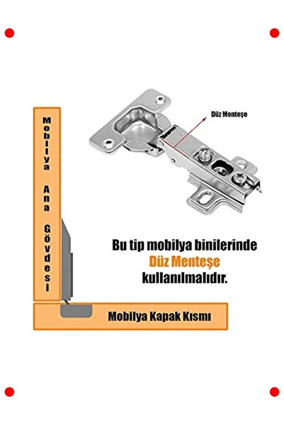 markentegra Flat Type Furniture Cabinet Door Hinge (1 Pair)