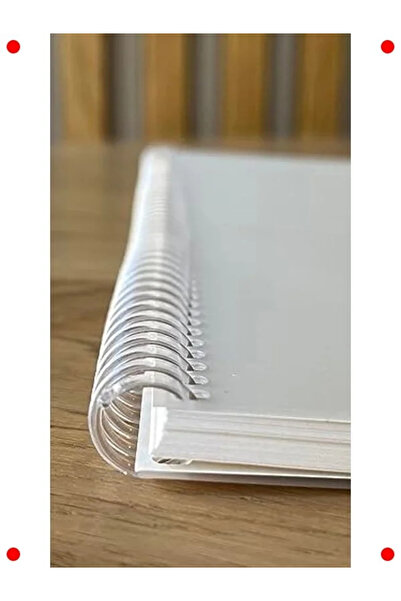 markentegra دفتر ملاحظات حلزوني غير مسطر مقاس A4 بغلاف شفاف مقاوم للماء