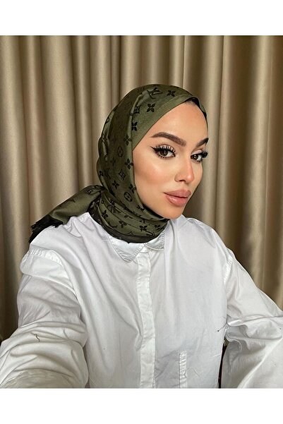 St.Dumani LV Marka Model İthal Çift Taraflı İpek Kaşmir Şal Yeşil