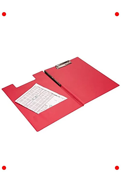 markentegra لوحة ملاحظات سكرتارية بغلاف A4 - أحمر