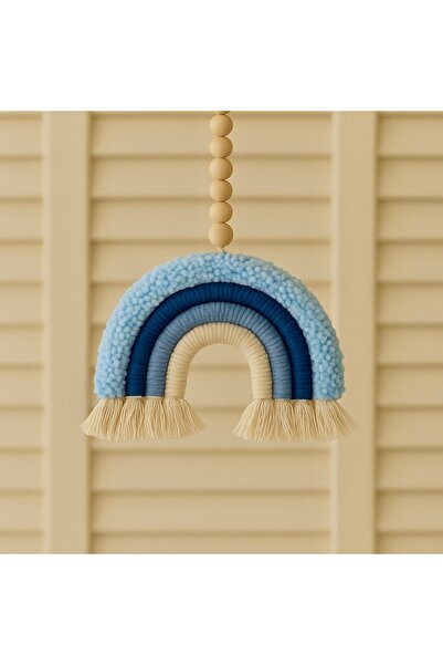 MACROMEKİDS Boncuklu Macrome Gökkuşağı Kapı ve Duvar Süsü | Aksesuar Hediyelik | Bebek Odası & Duvar Dekoru