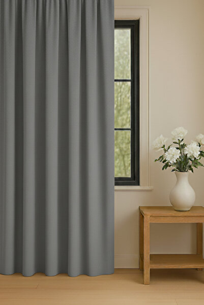 MAROVOAY Țesătură specială de calitate premium, gri, opacă, rezistentă la lumină, perdea de fundal, opacizare cu extrafor